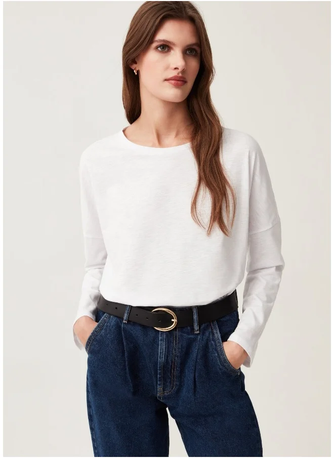 او في اس Ovs Long-Sleeved T-Shirt In Cotton Slub.