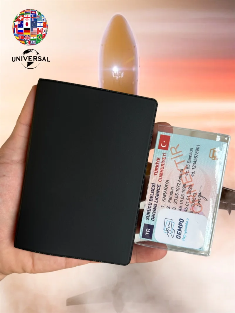 Gempo 6 Piece Travel Kit 3 Pieces Passport Case Passport Holder + 3 Pieces Suitcase Neon Tag Luggage Tag
