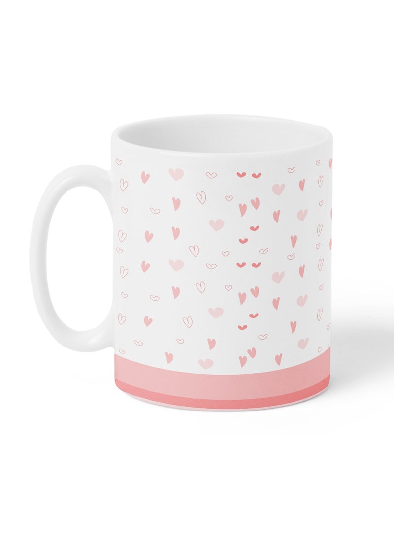 LOWHA 11 oz Ceramic Mug with Hearts Design - Image 4