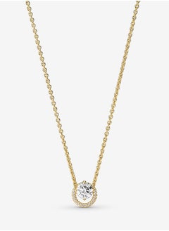 Pandora Violet Sparkling Round Halo Pendant Collier Necklace  - Image 1