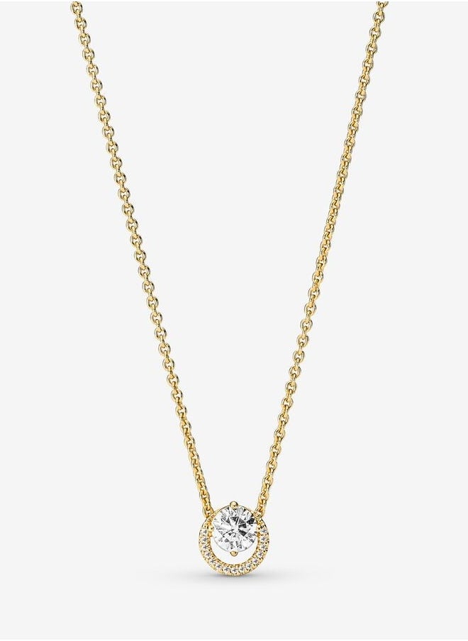 Pandora Violet Sparkling Round Halo Pendant Collier Necklace  - Image 1