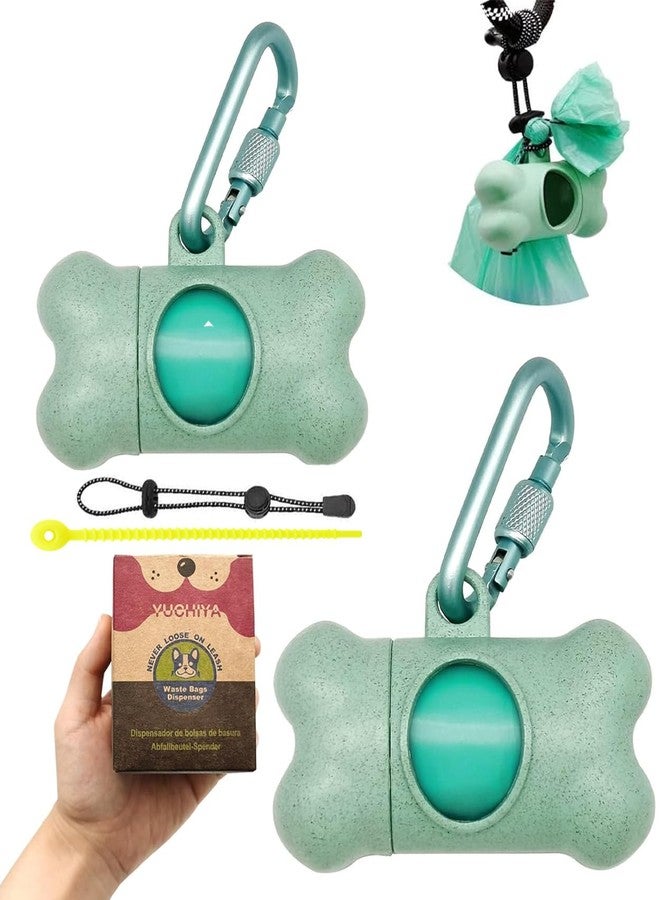 YUCHIYA Dog Poop Pickup Bags Holder Dispenser with Standard-Sized Leak-Proof Scented Doggy Waste Bags and Carabiner with Safety Lock&Fastener Never Loose on Leash Lead Again (2 Holders 30 Bags, Blue) - Image 1