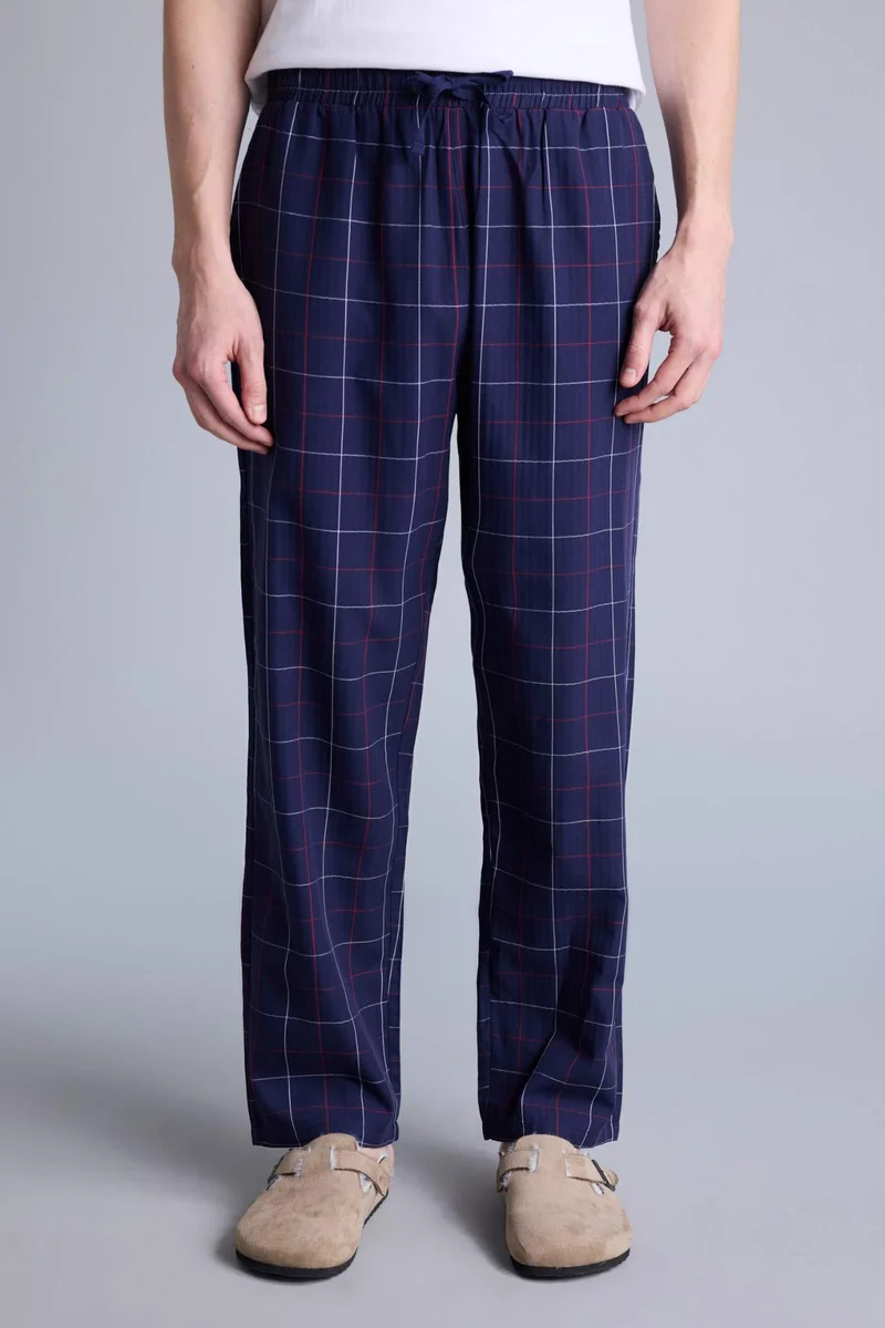 Defacto  Regular Fit With Pockets Poplin Pyjamas Bottom for Men | Best Price UAE
