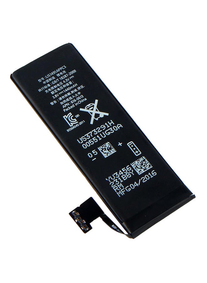 High-Quality Replacement Battery for Apple iPhone 5 – Black – 1440mAh Li-Ion Rechargeable Battery with Smart Overcharge & Overheat Protection, Long Cycle Life, Stable Output, OEM-Compatible Fit for iPhone 5 Models A1428, A1429, A1442, Quick DIY or Professional Installation  - Image 1