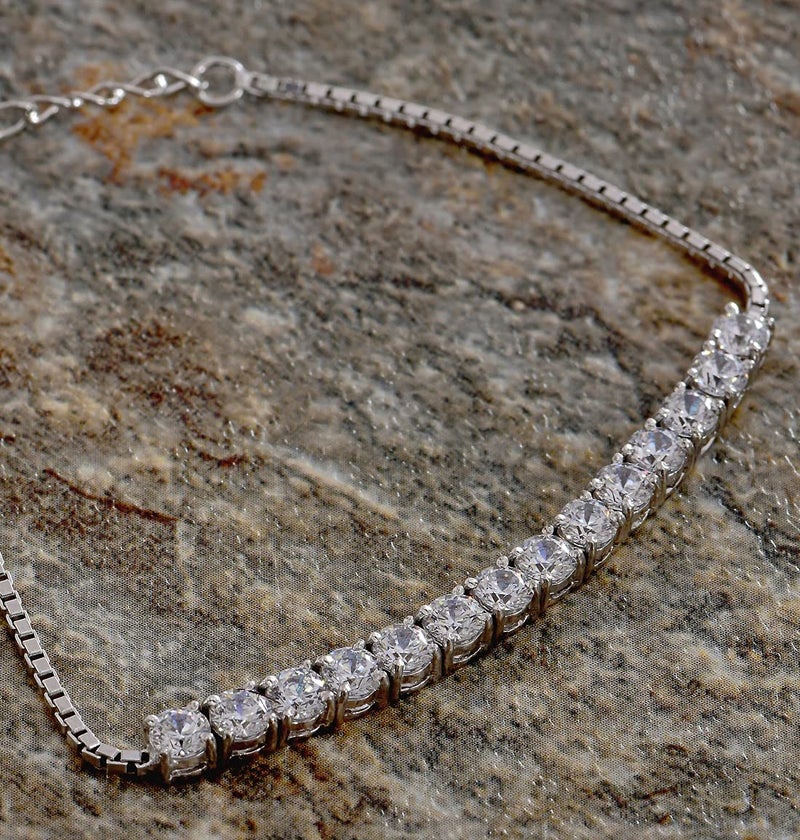 Clara Made with Swiss Zirconia 925 Sterling Silver Siena Solitaire Bracelet Gift for Women and Girls - Image 3