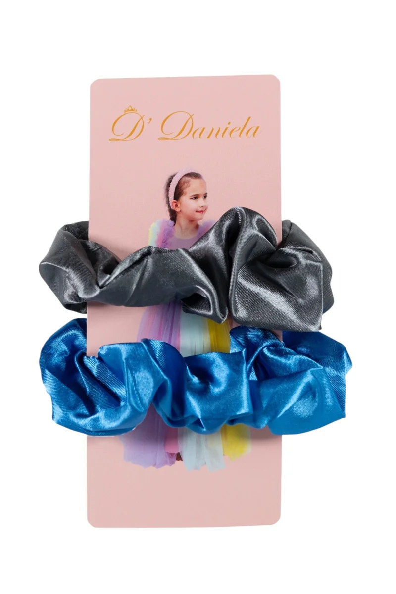 D'Daniela D' Daniela - Jeya Silk Scrunchie Set of 2 - Multicolor