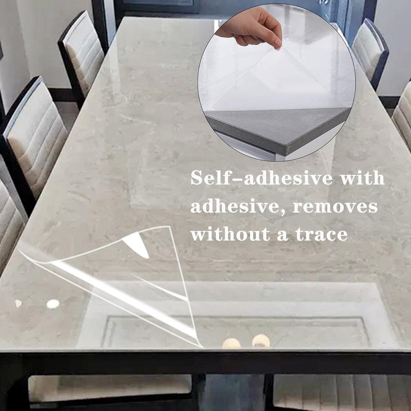 Sun Bird Kitchen Anti-Oil & High-Temperature Resistance Transparent Tile Sticker, Kitchen Backsplash Clear Wall Protector, Splash Protection Moisture Proof Self Adhesive (19" x 100" Inch) - Image 3