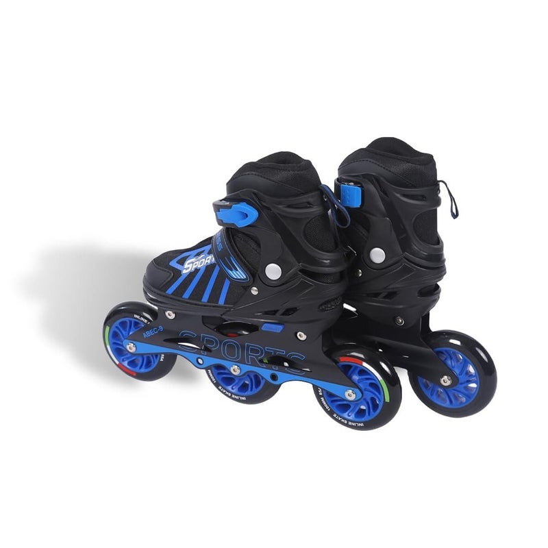 Endless EL1031 Inline Adjustable Skates Small Size 29 EUR (UK 11.5) - 33 EUR (UK 2) for 3 to 6 Years | Blue | Aluminium Chassis and 100 mm PU Three Wheels | With ABEC 9 Bearings | Indoor and Outdoor - Image 4