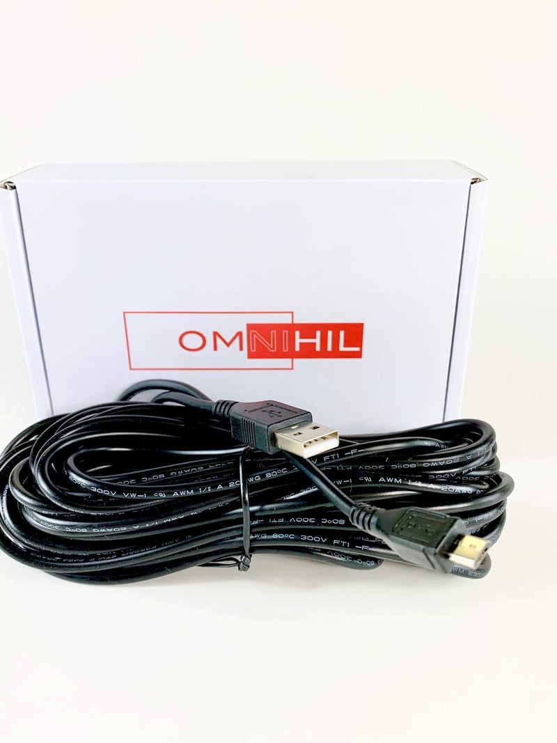 OMNIHIL 30FT 2.0 High Speed USB Type A to Micro USB Cable 20AWG Max Power (Compatible with Many Models) for Charging USE ONLY/Does NOT Transmit Data - Image 1