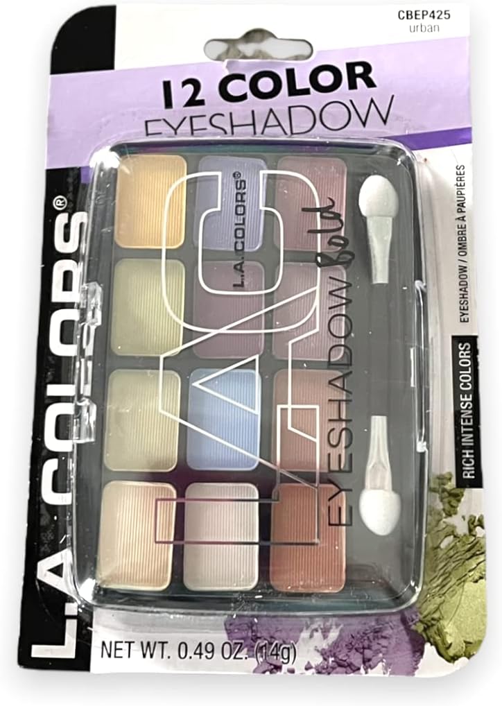 L.A. Colors Expressions 12 Color Eyeshadow Palette - BEP425 Urban, 0.49 Oz
