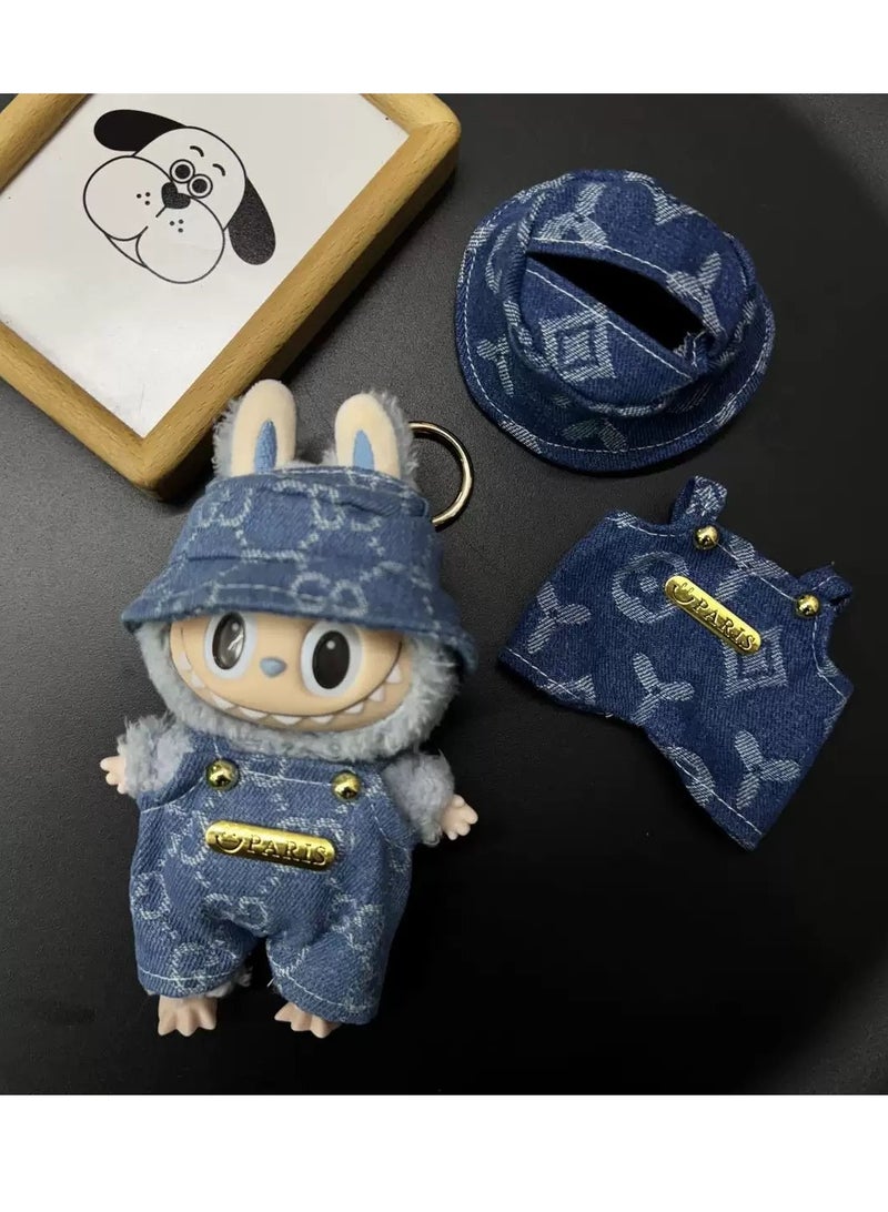 Labubu Clothes - Labubu Outfit, Chic Style Set for Labubu Dolls, 17cm Doll Clothes Suitable for labubu Dolls Accessories，Figure Outfit