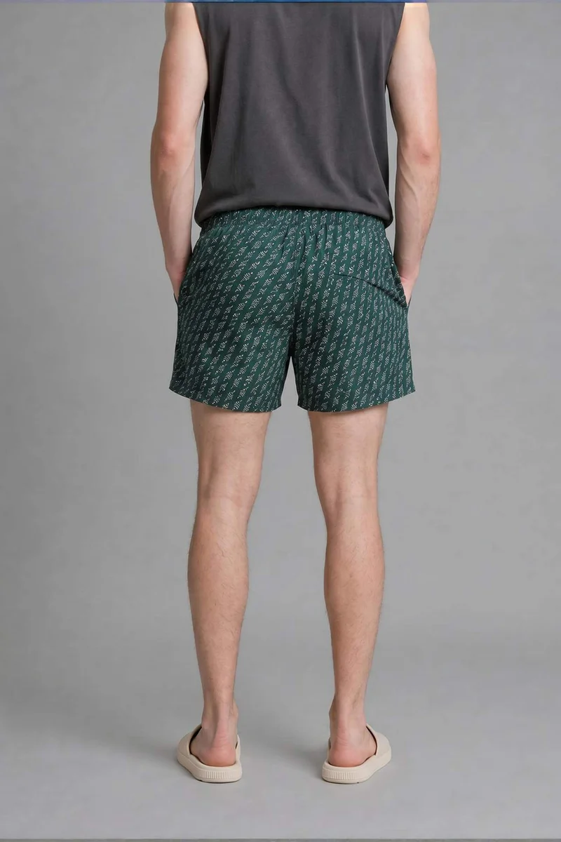 Defacto  Printed Green Short Swim Shorts for Men | Best Price UAE