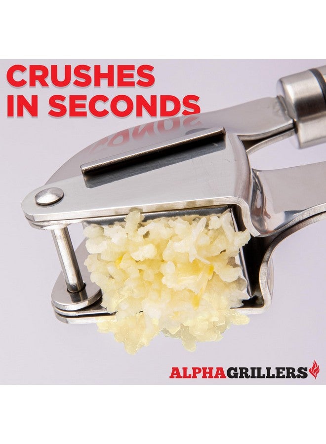 Alpha Grillers Alpha Grillers Best garlic Press & Peeler Set - Solid Stainless Steel Mincer & Silicone Tube Roller To Peel And Crush Your Raw Cloves - Image 5
