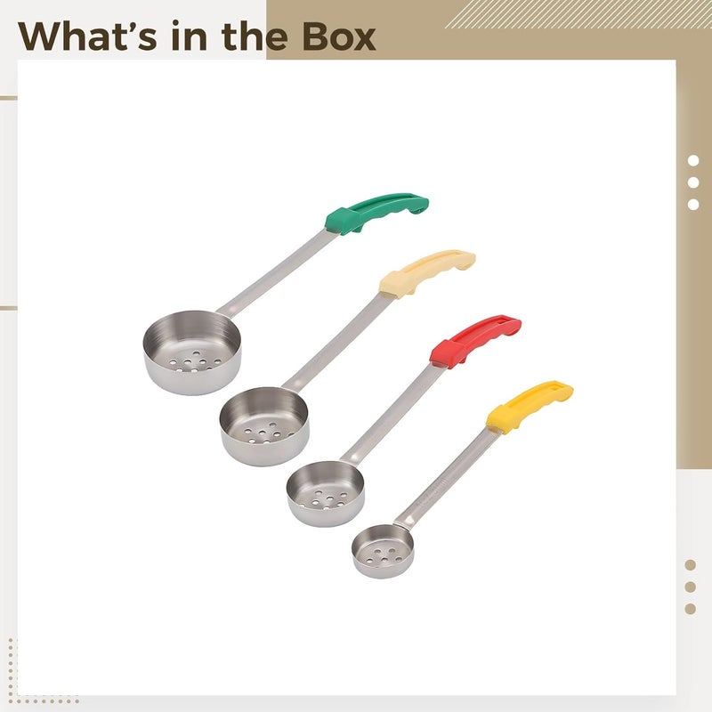 1-4 Oz Stainless Steel Ladles, Perforated, Serving - Image 2