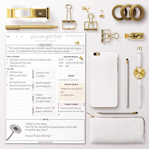 Merry Expressions Daily Planner To Do List Notepad with Undated 8.5x11" Tear-Off Sheets, ADHD Planner, Time Block Planner, Desktop To Do List Notepad, To-do Notebook - Image 4