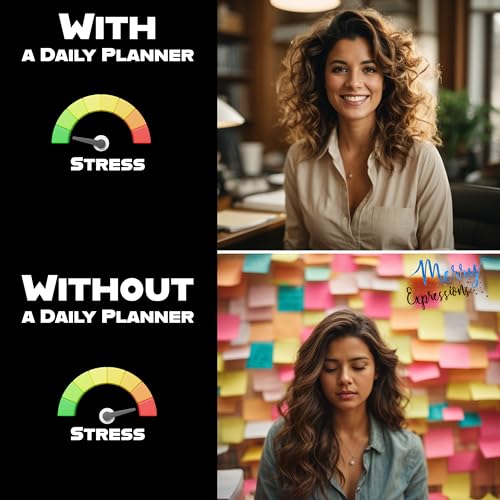 Merry Expressions Daily Planner To Do List Notepad with Undated 8.5x11" Tear-Off Sheets, ADHD Planner, Time Block Planner, Desktop To Do List Notepad, To-do Notebook - Image 3