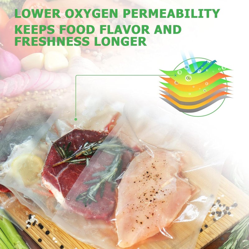KitchenBoss Vacuum Sealer Bags for Food: 6 Pack 3 Rolls 11" x 20'+3 Rolls 8" x 20' Commercial Grade BPA-Free, Leakproof Great for Long-term Storage - Image 5