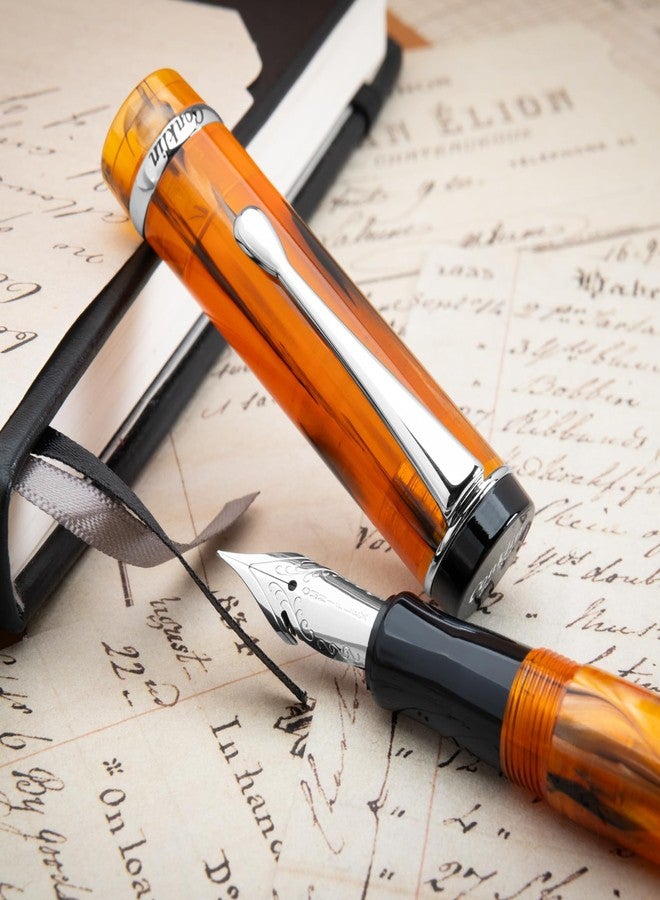 Conklin Duragraph Fountain Pen Amber - Medium Nib, Elegant Writing Tool with Warm Amber Finish - Image 2