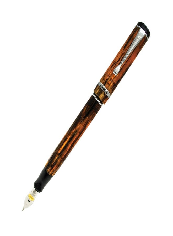 Conklin Duragraph Fountain Pen Amber - Medium Nib, Elegant Writing Tool with Warm Amber Finish - Image 1