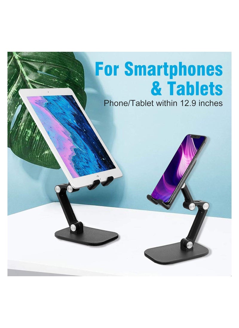 Generic - Cell Phone Stand, Adjustable Angle Height Phone Stand for Desk, Fully Foldable/Portable Phone Holder, Compatible for All Mobile Phones & Tablet - Image 1