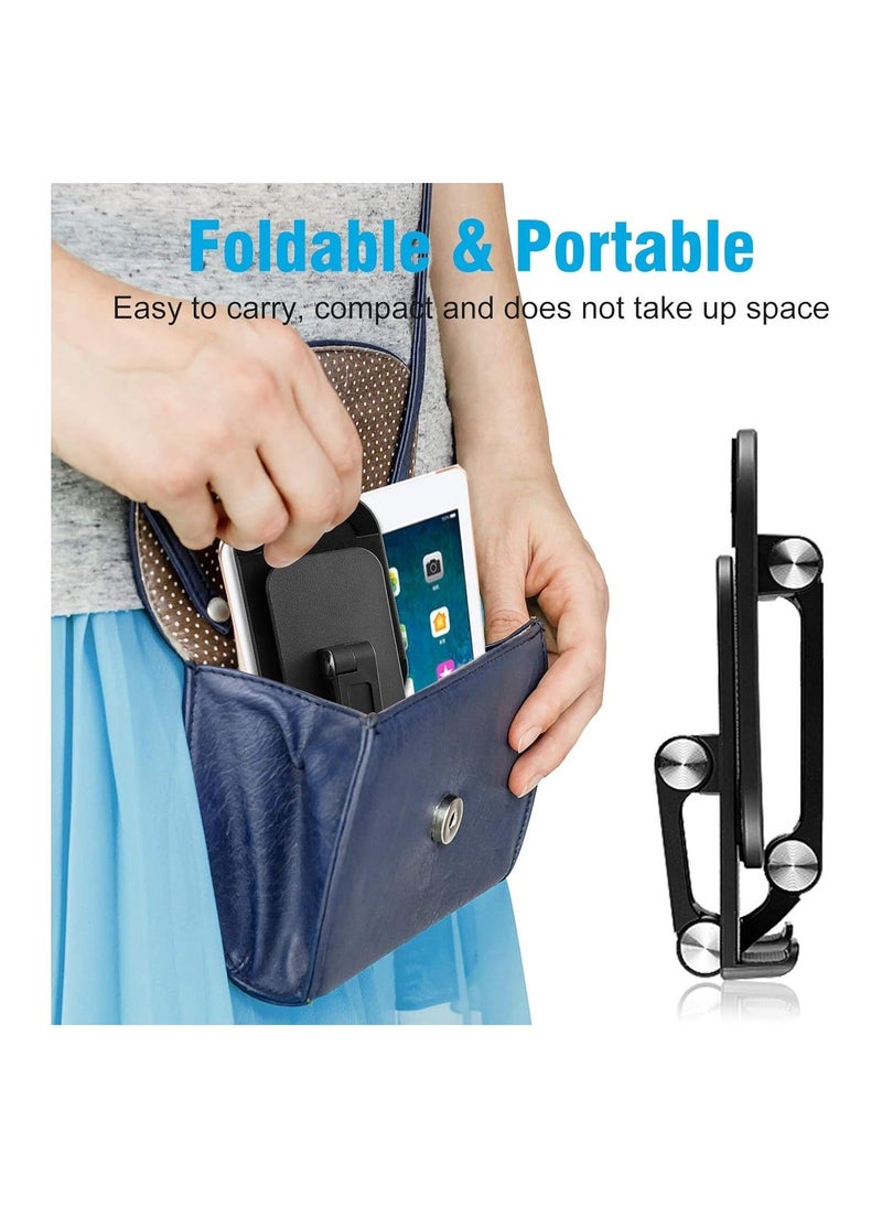 Generic - Cell Phone Stand, Adjustable Angle Height Phone Stand for Desk, Fully Foldable/Portable Phone Holder, Compatible for All Mobile Phones & Tablet - Image 1