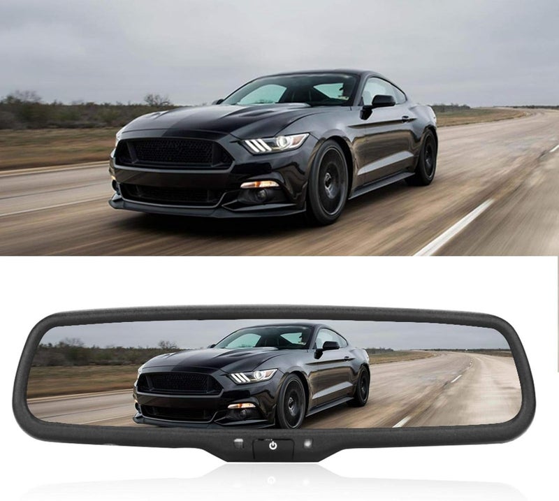 klarako Car rear view Streaming, 4.3inch Car Rearview Mirror Auto Dimming Monitor With Bracket Black - Image 4