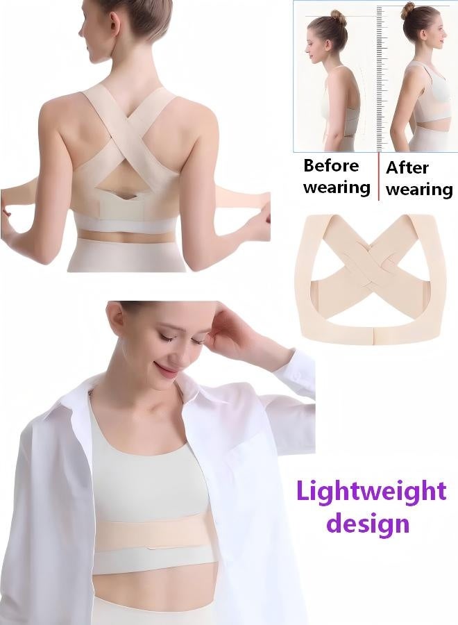 مصحح وضعية قابل للتعديل للنساء والرجال - دعامة ظهر قابلة للتهوية مع دعم 360 درجة، حزام مريح لتصحيح وضعية الجسم للاستخدام في المكتب/الرياضة/الاستخدام اليومي، حزام دعم أسفل الظهر (مقاس متوسط) - Image 1