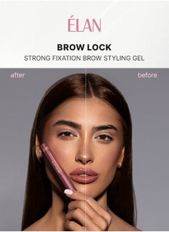 Elan Elan Brow Lock Strong Fixation Gel - Clear Brow Styling Gel 4.5 ml | 24H Long-Lasting Hold, Nourishing & Hydrating Brow Gel | Lightweight Transparent Eyebrow Fixer for Natural, Well-Groomed Brows  - Image 5