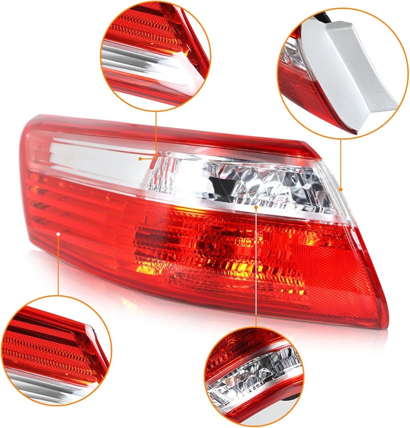 SEBLAFF Tail Light Assembly Brake Lamp Rear Light Left Side Replacement for 2007-2009 Camry - Image 4