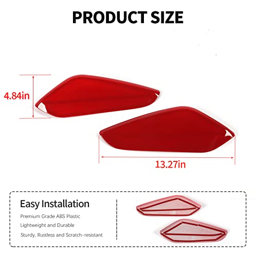 RT-TCZ RTTCZ Center Console Gear Shift Panel Side Trim Cover Interior Accessories Decoration for Chevrolet Chevy Camaro 201620222 PCS Red - Image 3