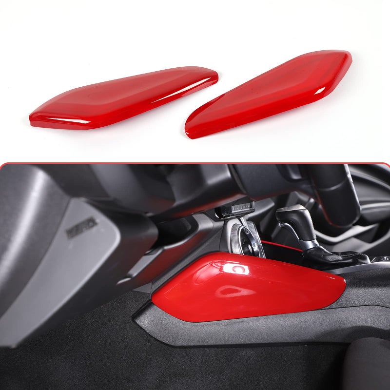 RT-TCZ RTTCZ Center Console Gear Shift Panel Side Trim Cover Interior Accessories Decoration for Chevrolet Chevy Camaro 201620222 PCS Red - Image 2