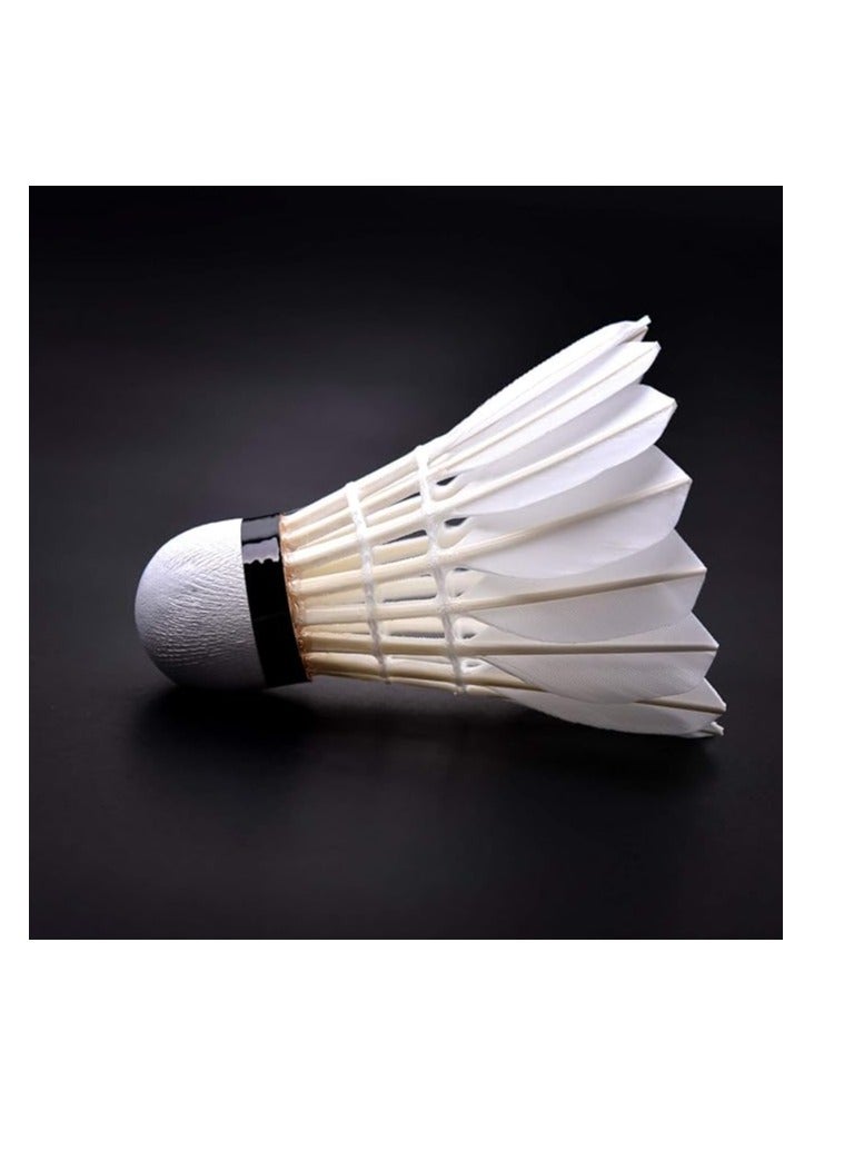 ALLKING Badminton Feather Shuttlecocks, with Great Durability & Stability & Control, Suitable for Beginner Level Players and Club Session, 12PCS per Tube  - Image 5