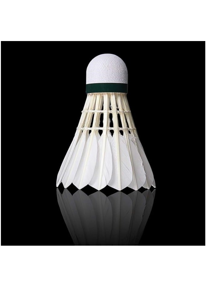 ALLKING Badminton Feather Shuttlecocks, with Great Durability & Stability & Control, Suitable for Beginner Level Players and Club Session, 12PCS per Tube  - Image 4
