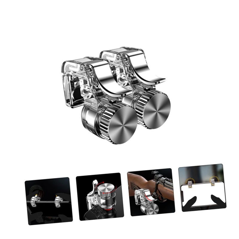 Transparent Mobile Game Controller Trigger 2 Pairs 7x5 3cm Easy Operation - Image 5