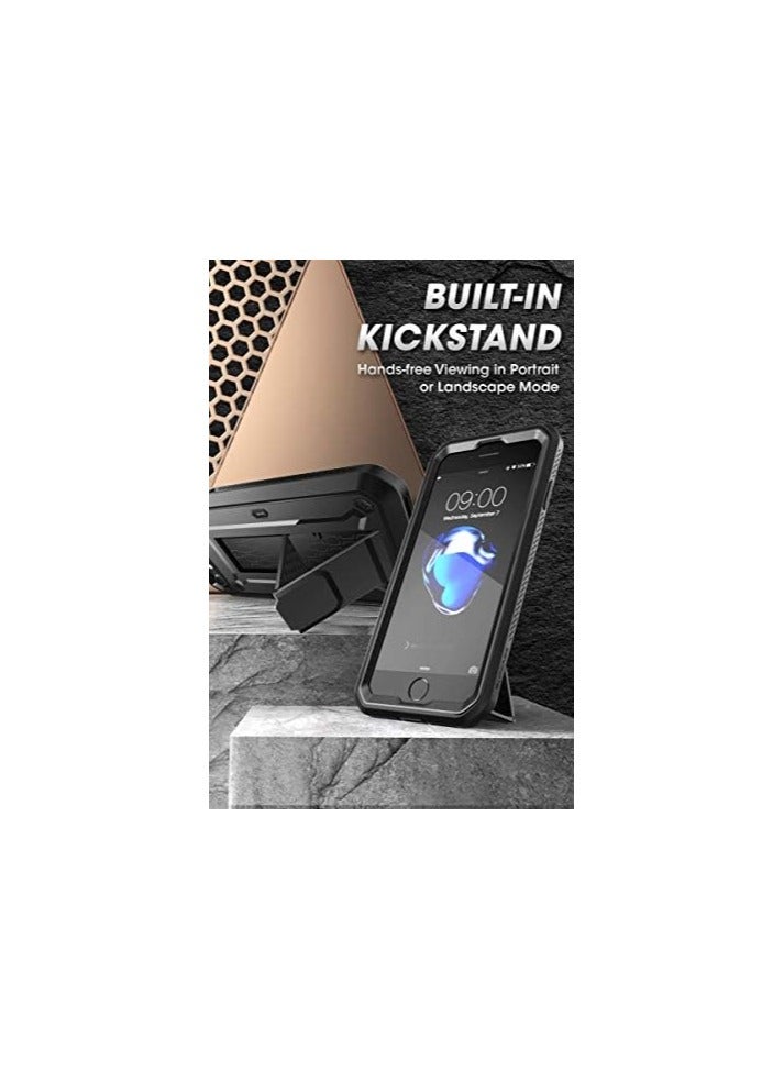 SUPCASE Unicorn Beetle Pro Series Case Designed For iPhone SE (2022) / iPhone SE (2020) / iPhone 7/ iPhone 8, Full-Body Rugged Holster Case With Built-in Screen Protector & Belt-Clip - Black - Image 4