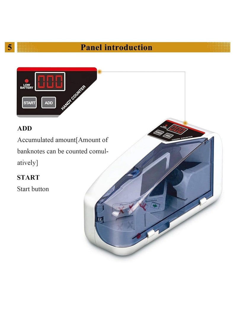 LOTFY GROUP - Portable Money Counter Machine Money Counting Machine Bill Counter Cash Counter Currency Counter Money Bill Counter Mini Money Counter Handy Bill Cash Counter - Image 1