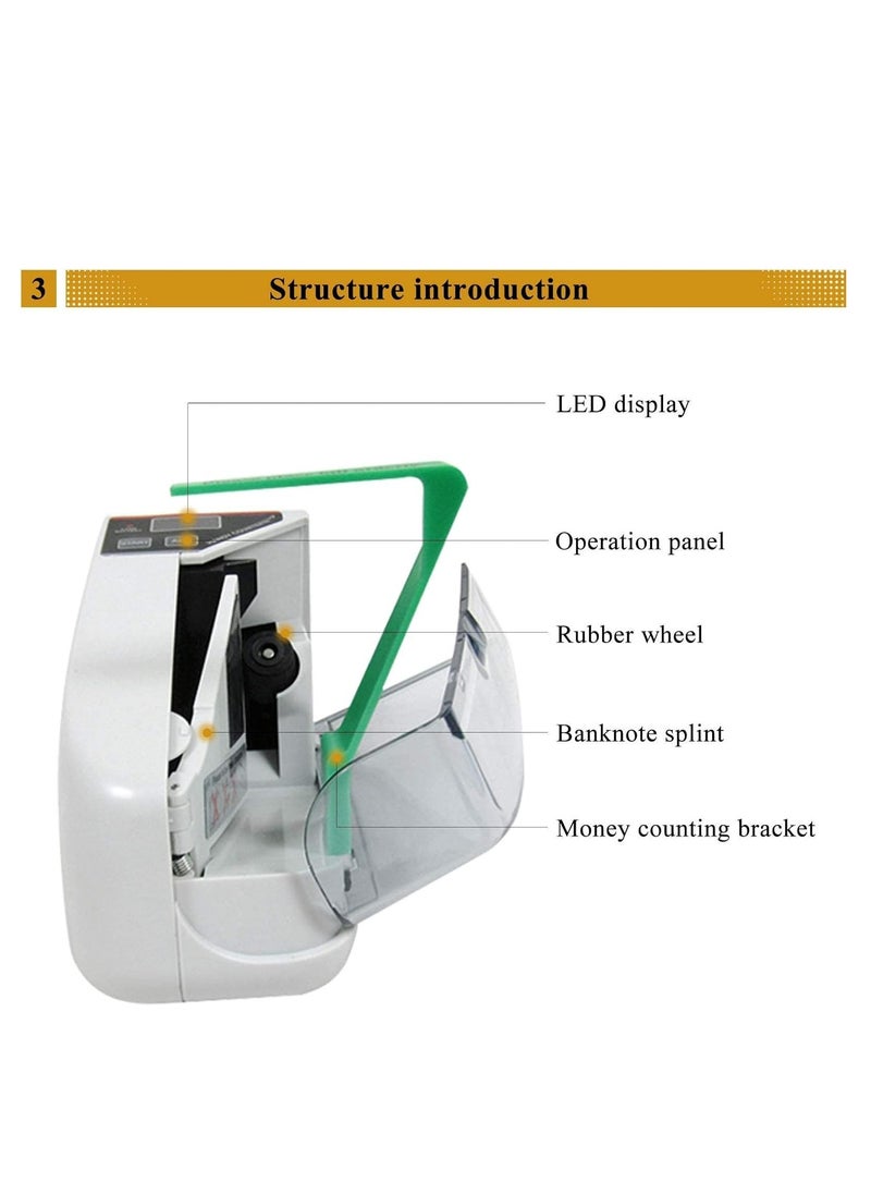 LOTFY GROUP - Portable Money Counter Machine Money Counting Machine Bill Counter Cash Counter Currency Counter Money Bill Counter Mini Money Counter Handy Bill Cash Counter - Image 1