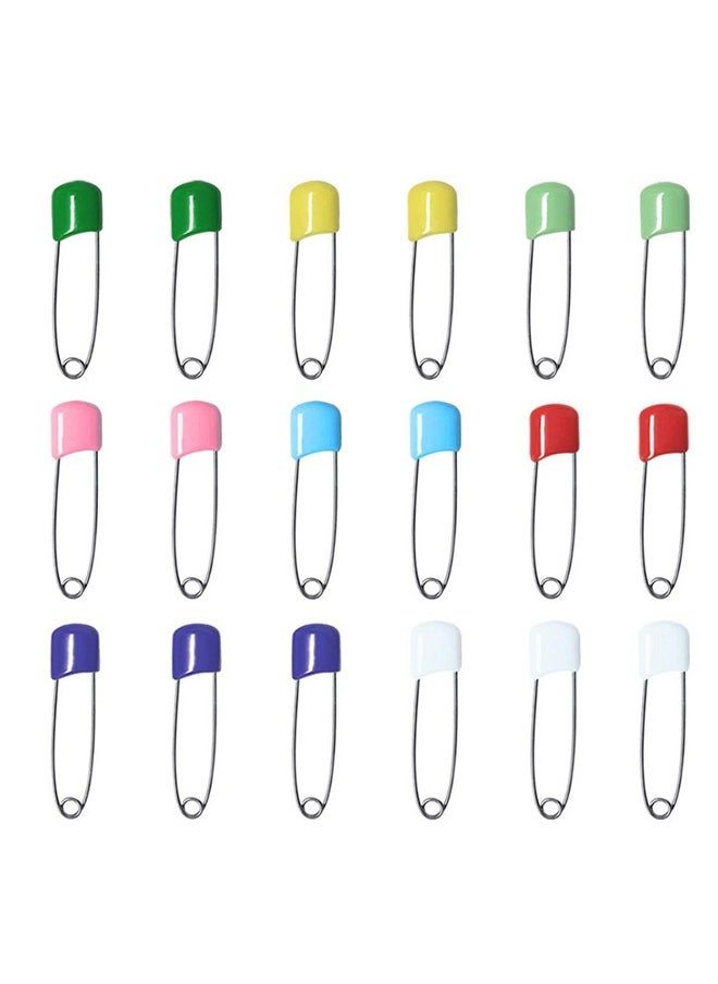 Super ZYouth 50 PCS Baby Safety Diaper Pins, Nappy Pins with Locking Closure, Stainless Steel Baby Pins with Plastic Head for Clothes Diaper Fasteners with Storage Box, Random Color  - Image 4