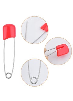 Super ZYouth 50 PCS Baby Safety Diaper Pins, Nappy Pins with Locking Closure, Stainless Steel Baby Pins with Plastic Head for Clothes Diaper Fasteners with Storage Box, Random Color  - Image 5