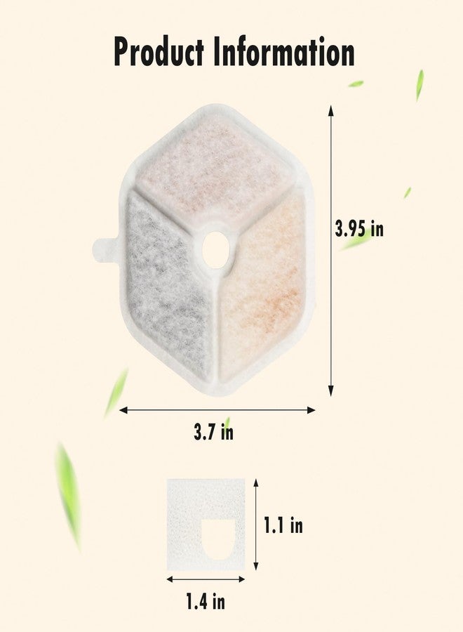 KTNAid 12+12 Filter & Sponges for Smartoo 152oz/4.5L Wireless Cat Water Fountain, Quadruple Filtration Cat Fountain Filter Replacement for Smartoo Replacement Filters - Image 3