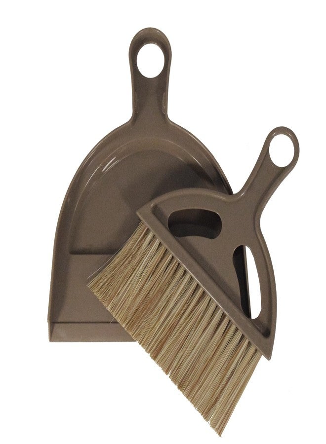 BSMstone Mini Broom and Dustpan Set Hand Broom with Dustpan Portable Housekeeping Cleaning Tools for Desk,Counter,Sofa,Kitchen,Office,Nest (Coffee) - Image 1