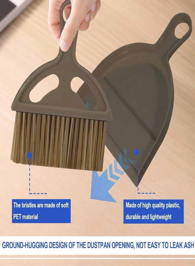 BSMstone Mini Broom and Dustpan Set Hand Broom with Dustpan Portable Housekeeping Cleaning Tools for Desk,Counter,Sofa,Kitchen,Office,Nest (Coffee) - Image 3