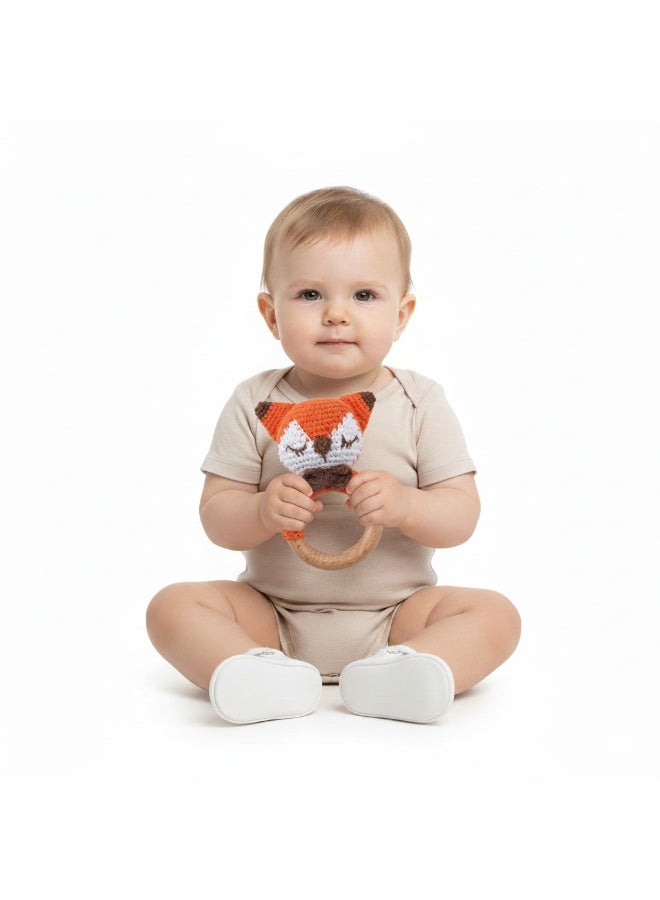 Bambimici Fox Handmade Crochet Teether - Image 1