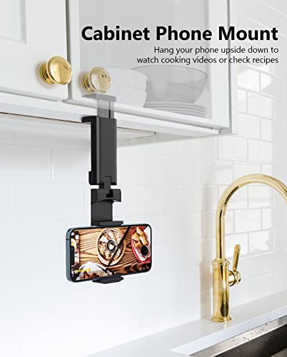 MiiKARE Travel Essentials Airplane Phone Holder, Universal Handsfree Phone Mount for Flying with 360 Degree Rotation, Travel Must Haves Phone Stand for Desk, Tray Table, Black&Black - Image 5