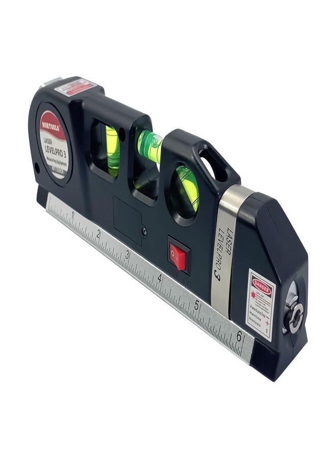 NORTOOLS NORTOOL Laser Level, Multipurpose Cross Line Kit with Metric Rulers 8FT/2.5M 4-in-1 Laser Level Line tools for Construction, Home Renovation,Picture Hanging Cabinets - Image 1