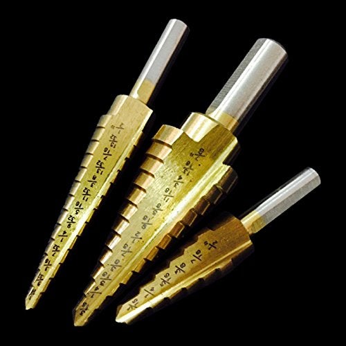 Generic 2017 New 3PCS Large HSS Steel Titanium Step Cone Drill Bit Set Hole Cutter Kits For Home Tool Accessories  - Image 2