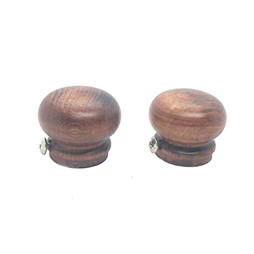 FAPBADRI Simple Curtain End Caps/Finials for a 1 inch Pipe/Rod, Wooden, 4 Pieces - Image 1