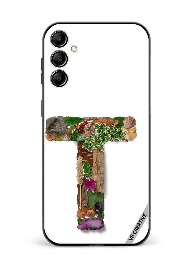 VR CREATIVE Protective Case Cover For Samsung Galaxy M14 Alphabet T Design Multicolour - Image 1