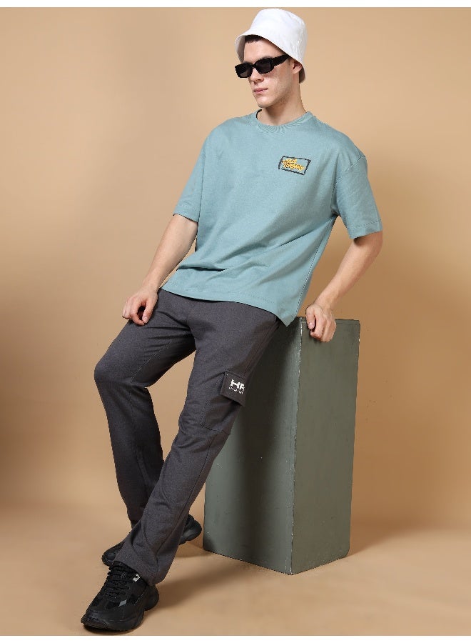 QUCO Blue Oversized T-Shirt for Men - Image 2