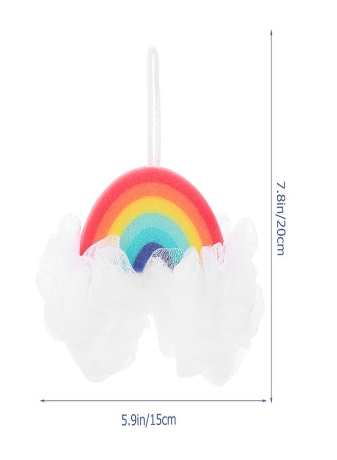 FRCOLOR Cloud Bath Sponges Loofahs Rainbow Shaped Exfoliating Scrubber Bath Brush for Kids Women Men Body Shower - Image 3